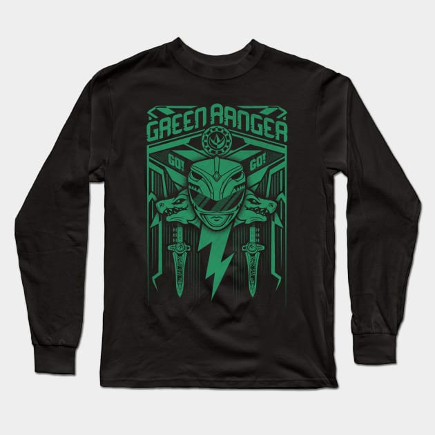 Green Ranger Long Sleeve T-Shirt by Arinesart